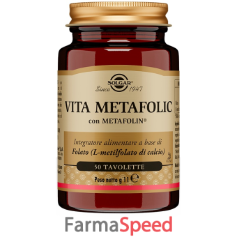 vita metafolic solgar 50 tavolette