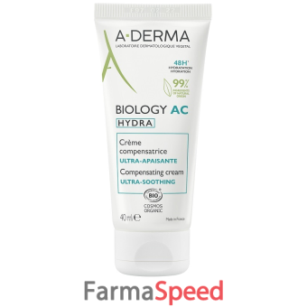 aderma biology ac hydra crema compensatrice ultra lenitiva 40 ml