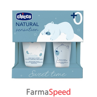 chicco natural sensation set crema corpo + crema viso baby