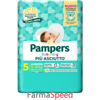 pampers baby dry pannolino junior 16 pezzi