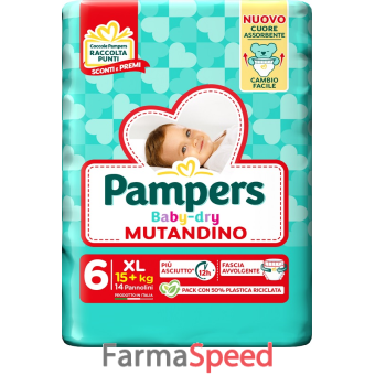 pampers baby dry pannolino mutandina xl 14 pezzi