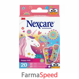 cerotto nexcare happy kids magic bambine 20 pezzi