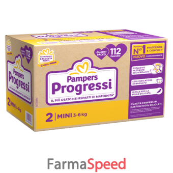 pampers quadri progressi mini 112 pezzi