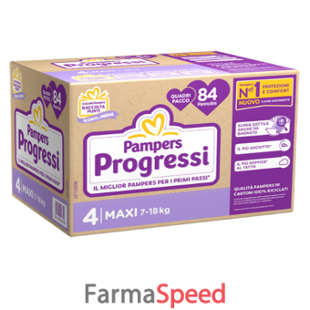 pampers quadri progressi maxi 84 pezzi