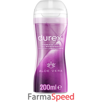 durex massage 2 in 1 gel massaggio corpo e lubrificante aloe vera 200 ml