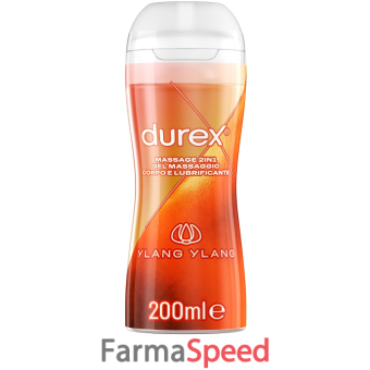 durex massage 2 in 1 gel massaggio corpo e lubrificante ylang ylang 200 ml