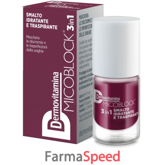 dermovitamina micoblock 3in1 smalto idratante traspirante prugna 5 ml