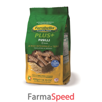 farabella fusilli riso integrale e teff 400 g