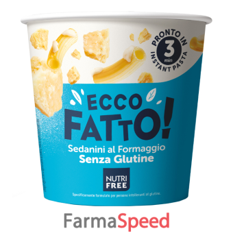 nutrifree ecco fatto sedanini al formaggio 70 g