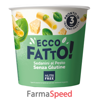 nutrifree ecco fatto sedanini al pesto 70 g