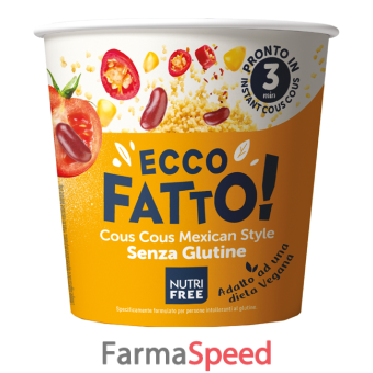 nutrifree ecco fatto cous cous mexican style 70 g