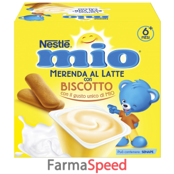 mio merenda al latte biscotto 4 pezzi da 100 g