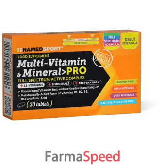 multi-vitamin&mineral pro 30 compresse