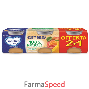 mellin omogeneizzato frutta mista 3 pezzi da 100 g