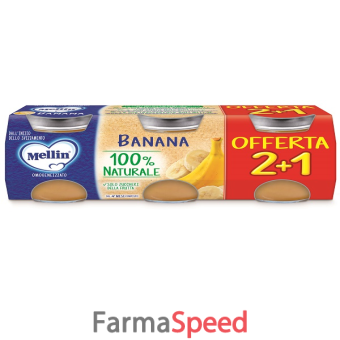 mellin omogeneizzato banana 3 pezzi da 100 g