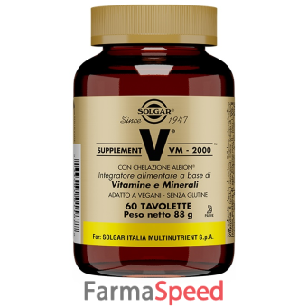 supplement vm 2000 solgar 60 tavolette