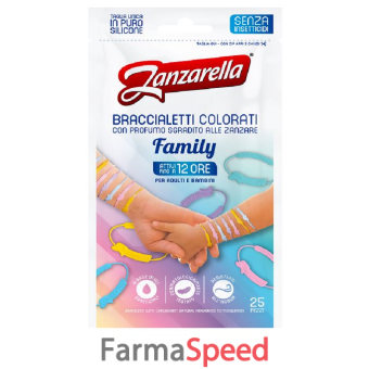 zanzarella braccialetti colorati family 25 pezzi