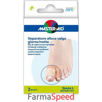 master-aid foot care divarocatore alluce giorno/notte taglia s 2 pezzi