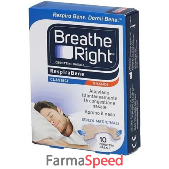 cerotti nasali breath right classici grandi 10 pezzi