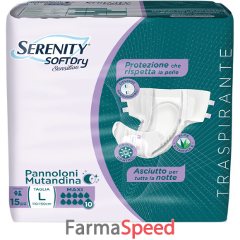 pannolone mutandina serenity sensitive maxi l 15 pezzi