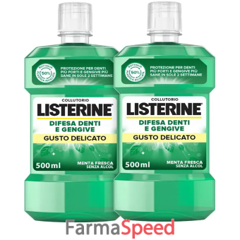 listerine denti & gengive gusto delicato 2 x 500 ml