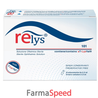 relys monodose soluzione oftalmica 20 minicontenitori da 0,35 ml senza conservanti