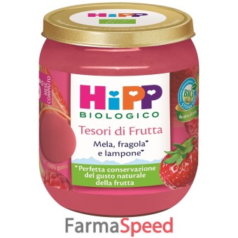 hipp tesori frutta mela fragola lampone 160 g