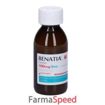 benatia - bambini 100mg/5ml sospensione orale gusto fragola senza zucchero 1 flacone da 150ml con siringa dosatrice