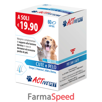 active pet benessere cute e pelo 60 softgel