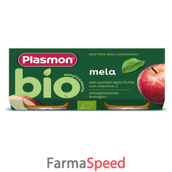 plasmon omogeneizzato bio mela 2 vasetti x 80 g