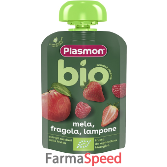 plasmon mela fragola lampone bio pouches 100 g