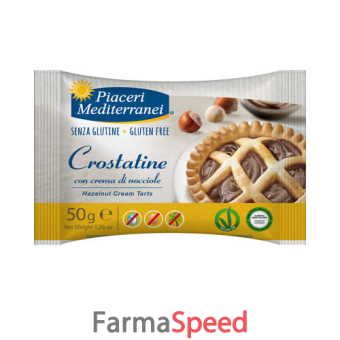 piaceri mediterranei crostatina con crema di nocciola 4 x 50 g