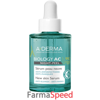 aderma biology ac siero night peel 30 ml