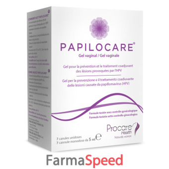 papilocare gel vaginale 7 cannule monodose x 5 ml