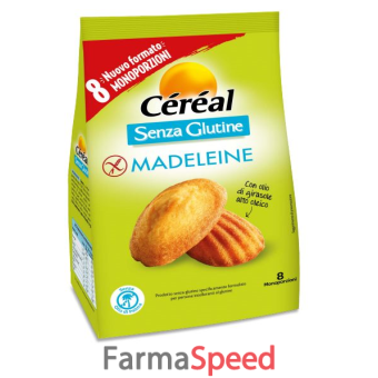 cereal madeleine senza glutine 8 pezzi da 28,5 g