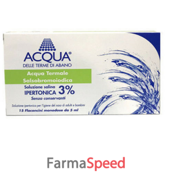 acqua delle terme di abano soluzione ipertonica 3% per lavaggio nasale 15 flaconcini