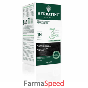 herbatint gel colorante permanente 3 dosi 1n nero 300 ml