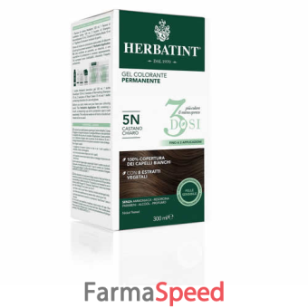 herbatint gel colorante permanente 3 dosi 5n castano chiaro 300 ml