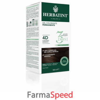 herbatint gel colorante permanente 3 dosi 4d castano dorato 300 ml