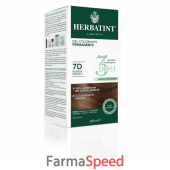 herbatint gel colorante permanente 3 dosi 7d biondo dorato 300 ml