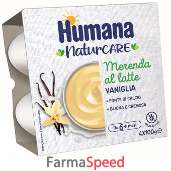 humana merenda vaniglia 4 vasetti da 100 g