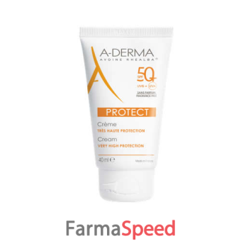 aderma protect crema senza profumo 50+ 40 ml