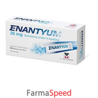 enantyum - 25 mg soluzione orale in bustina 10 bustine monodose in pes/al/ldpe da 10 ml