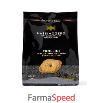 massimo zero frollini zucchero di canna senza glutine 220 g