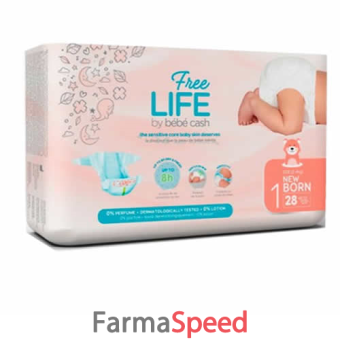 freelife new born taglia 1 2-4 kg girovita 30-41 cm 28 pezzi