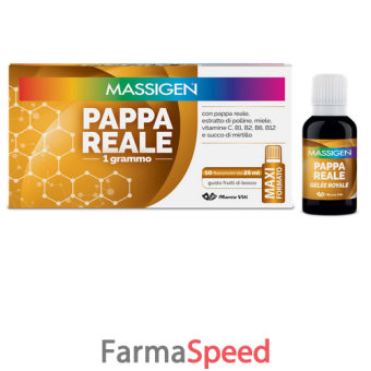 massigen pappa reale 10 flaconi da 25 ml