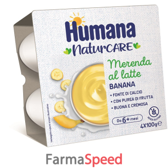 humana merenda latte banana 4 pezzi da 100 g