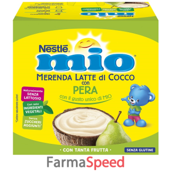 mio merenda latte cocco con pera 4 pezzi