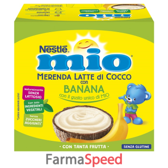 mio merenda latte cocco con banana 4 pezzi