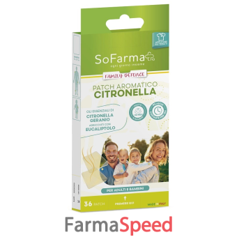 cerotto aromatico citronella family defence 36 pezzi sofarmapiu'